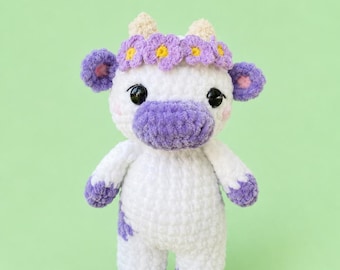 Sunflower cow , Sunflower moo , crochet cow, amigurumi cow , stuffed animals , Sunflower cow plushie, crochet cow plush