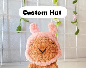 Crochet Capybara Plushie, Amigurumi Baby Capybara