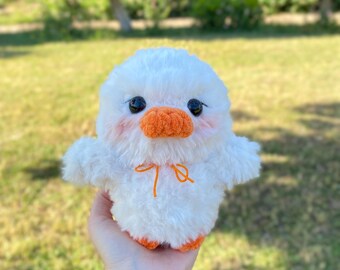 Gehäkelte flauschige Ente Plüschhie, Softy Duck