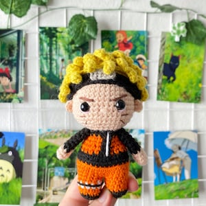 Ninja Amigurumi Handmade Toy Manga Crochet Doll, Anime Inspired Play Toy Manga Hit Character Crochet Doll