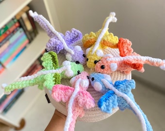 Crochet Dragon Plush: Handmade Velvet Desk Buddy, Fantasy Gift