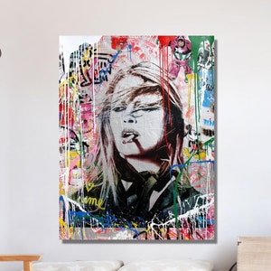 Banksy Canvas Wall Art, Graffiti Wall Art, Colorful Banksy Decor,Banksy Mural Quate, Banksy Artwork, Ready to Hang, Street Graffiti Poster