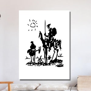 Don Quixote by Pablo Picasso,Pablo Picasso, Don Quixote 1955, Minimalist Poster, Ideal Gift, Wall Art, Living Room, Art Gift, Home Decor Art