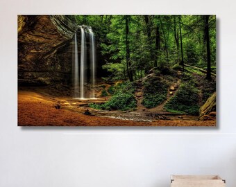 滝のキャンバスアート、風景自然壁装飾 - Etsy 日本