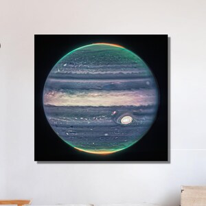 NASA Jupiter Canvas Wall Art Jupiter Poster Art James Webb Space Telescope First Images Kids Room Gift Jupiter Images prints Cosmic Cliffs