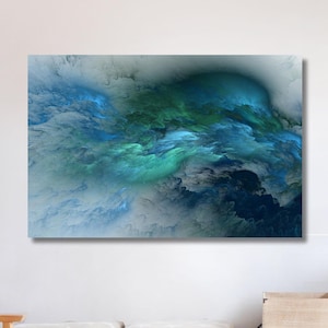 Turquoise Abstract Turquoise Wall Art Abstract Print,Large Abstract Art Turquoise Wall Decor Abstract Canvas,Canvas Wall Art,Canvas Wall Art