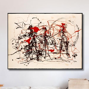 Jackson Pollock Art, Jackson Pollock Canvas Modern Abstract Printing, Pollock Splatter Print ,Pollock Paint Home Wall Decor, Home Bedroom