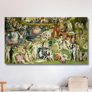 Hieronymus Bosch, The Garden of Earthly Delights 1503 1515 Canvas, Framed Giclee Wall Art, Canvas Wall Art, Handmade Gift, Christmas Gift