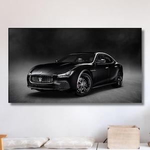 Maserati Wall Art Auto Wall Decor Maserati Poster Auto, Auto Extra Large Wall Art,Home Decor,Modish Office Decor,Gift For Kids,Handmade Gift