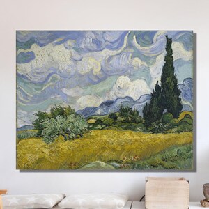 Vincent van Gogh The Olive Trees 1889 Canvas Gallery Wrapped or Framed Giclee Wall Art Print , Handmade Gift, Christmas Gift, Halloween Gift