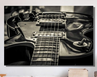 Electric Guitar Wall Art Guitar Large Canvas Guitar Wall Decor Canvas Arts Modern Poster Music Artwork Set Print Contemporary Photos Artwork