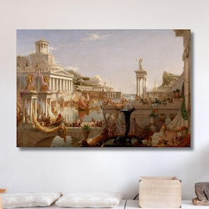 The Course of Empire The Consummation of Empire  19th Century, Thomas Cole The Course of Empire Consummation 1836 Canvas Poster Print Art
