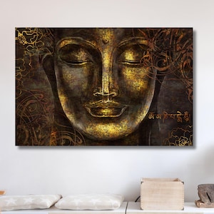 Buddha Canvas Prints , Buddha Wall Art Colorful Canvas Art Buddha Wall Decor Yoga Meditation Buddha Handmade Gift Christmas Gift Ready Hang