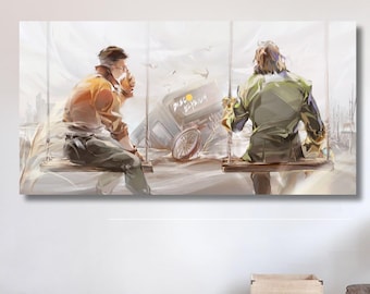 Disco Elysium Canvas, Disco Elysium Art, Disco Elysium Wall Art, Tela da gioco, Decorazione per la casa, Pronta da appendere, Tela incorniciata, Decorazione da gioco