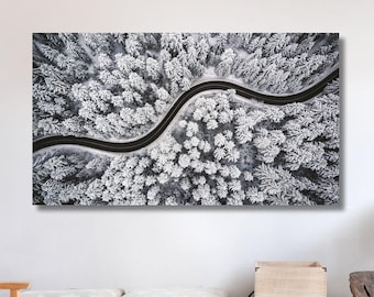 抽象的な風景の大きなキャンバスアート、抽象的な森のアート、森のキャンバス、森の壁のアート、自然の壁のアート、部屋の装飾、巨大なキャンバスアート、手作り