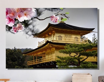 Japanese Canvas Art, Canvas Home Decor, Japanese View, Canvas Wall Art, Japanese View Canvas Print, Living Room Wall Art, Japan Artwork Gift