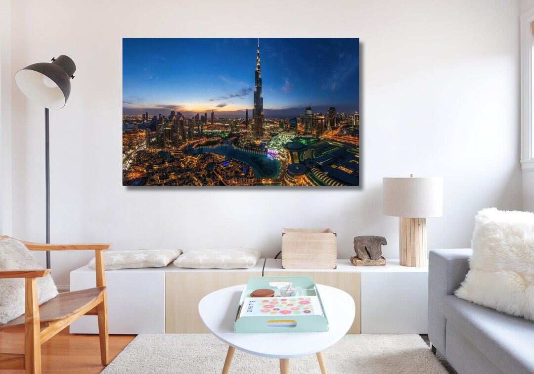 Dubai Wall Art Dubai Night City Wall Art Dubai Art Print Etsy