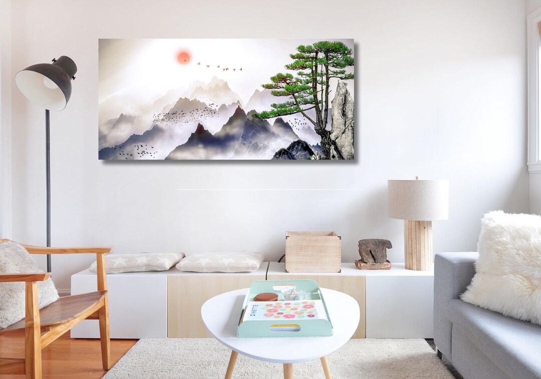 Japanese Canvas Mountain Print Art Japan Print, Mountain Canvas Art ...