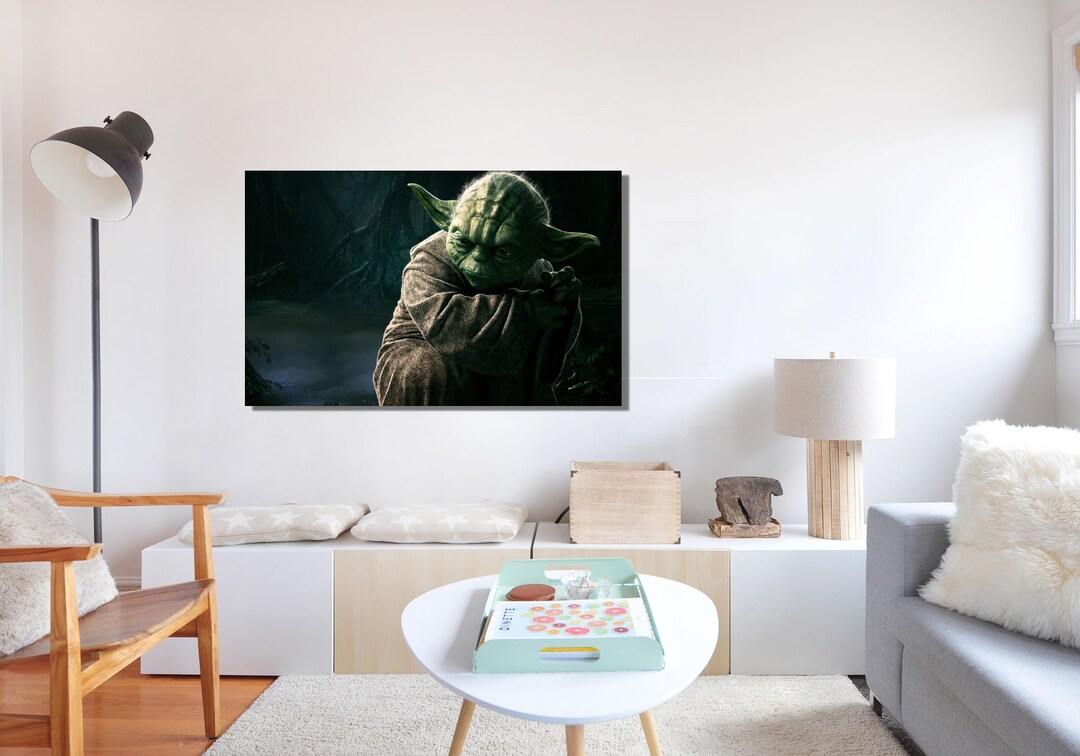 Starwars Yoda Canvas Wall Art, Yoda Print Art, Yoda Wall Art, Yoda