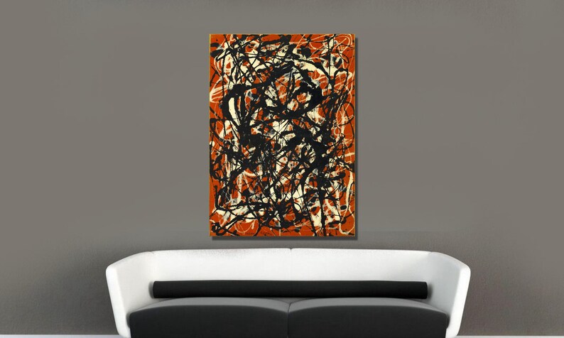 Free Form Jackson Pollock Jackson Pollock Free Form Drip, 1946 Abstract Wall Art, Black Ink Print