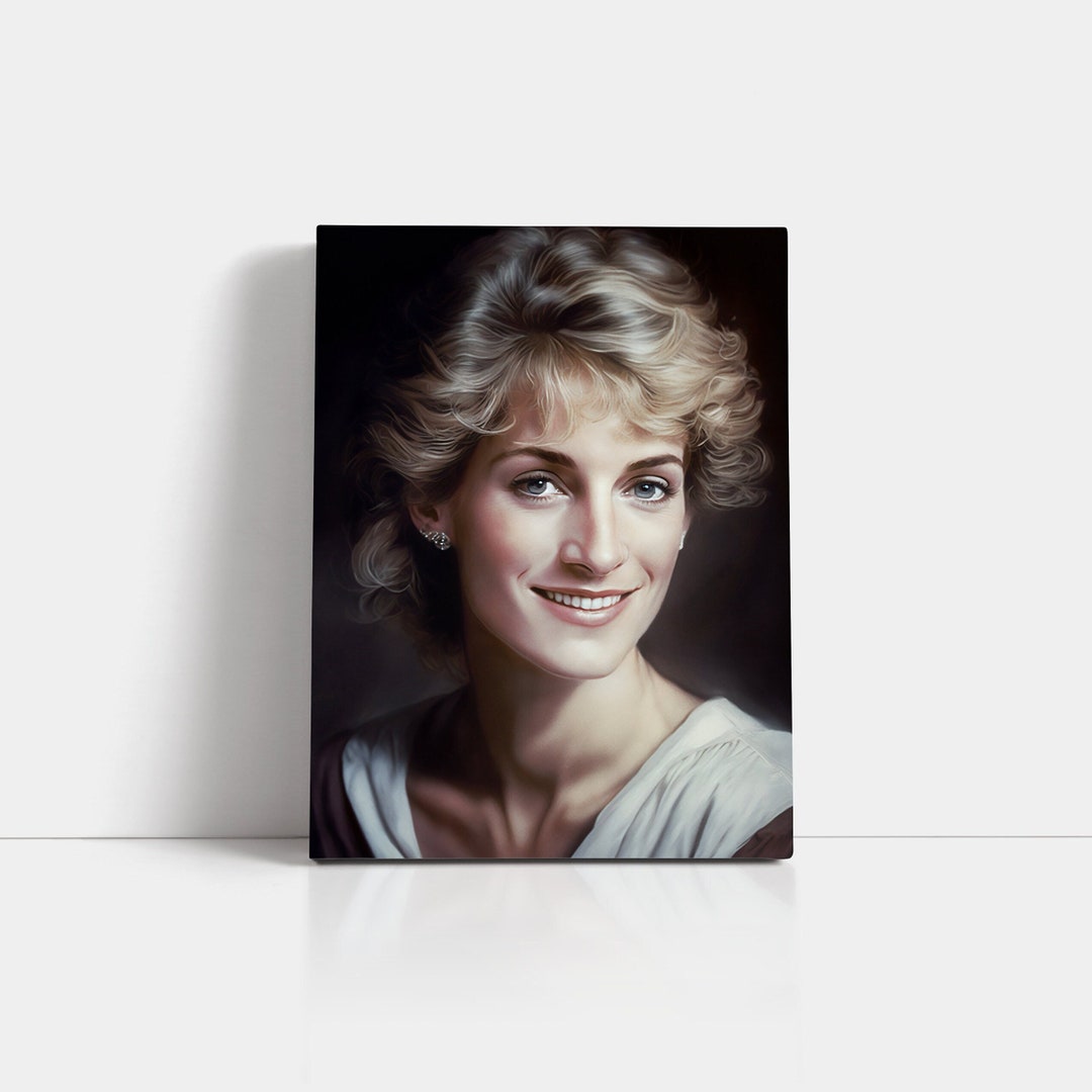 Portrait of Lady Diana Portrait Dark Art Antique Wall Art Etsy