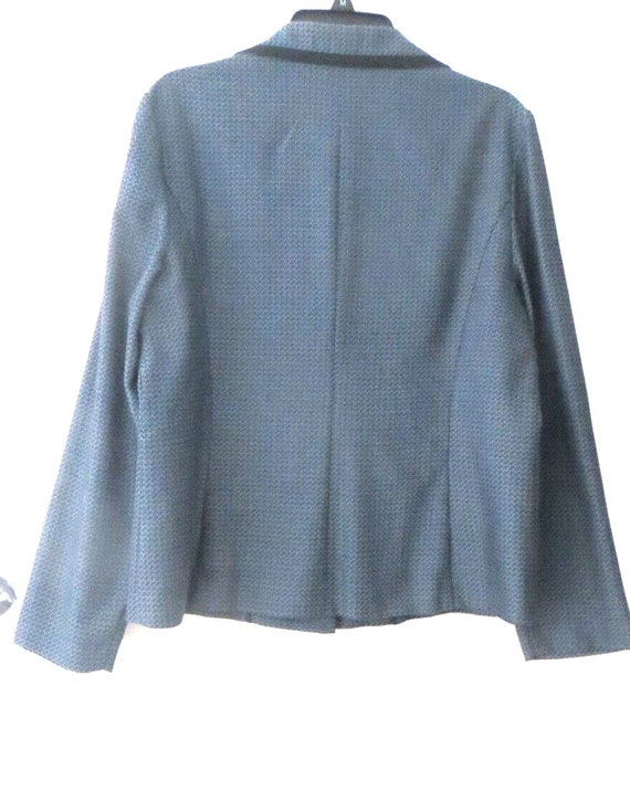 Herringbone Blue and Black Light Weight Blazer Ja… - image 3