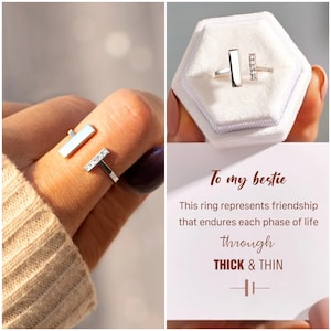 To My Besties Thick And Thin Ring - This Ring Represents Friendship That Endures Each Phase Of Life, Through Thick And Thin -Bridesmaid Gift