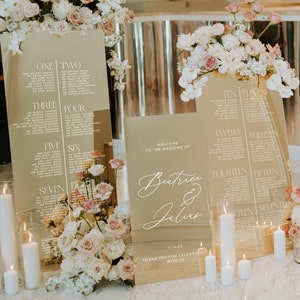 Wedding Sign Bundle, Acrylic Seating Chart, Table Plan Wedding, Mirror Seating Chart, Wedding Welcome Sign, Table Assignment, Seating Plan