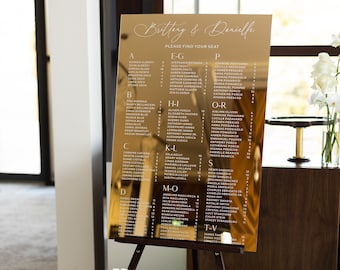 Wedding Seating Chart Alphabetical Order - Find your Seat - Wedding Seating Plan Sign - Please Be Seated - Wedding Ceremony