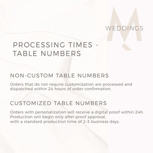 Black and Gold Wedding Table Numbers - Free Standing Table Numbers - Wedding Table Number Signs - Wedding Signage - 5 x 7 Table Numbers image 8
