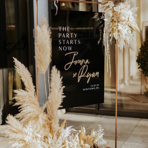 Wedding Welcome Sign - Black Wedding Sign - 3D Welcome Sign - Wedding Signage - Acrylic Welcome Sign - Reception Decor