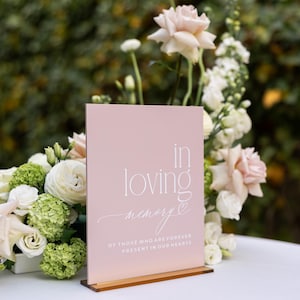 Set di 3 cartelli da tavolo in acrilico - Set matrimonio rosa antico - Piccoli cartelli per matrimonio - Libro degli ospiti 8x10, biglietti e regali, cartelli ricordo