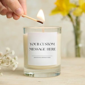 Candela profumata personalizzata con testo, regalo personalizzato per lei, regalo per la migliore amica, candela divertente, etichetta privata, regalo di compleanno, regalo di Natale