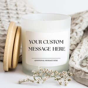 Candela con testo personalizzato, candela con messaggio personalizzato, etichetta privata, logo personalizzato, candela vuota, regalo divertente per lei, idea regalo di Natale