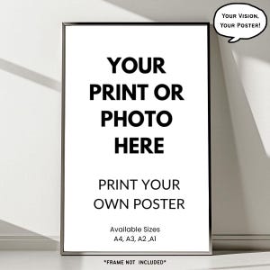 Custom Art Prints, A4, A3, A2, A1, Personalized Poster Prints, High-Quality Printing Service, Wall Art, Wall Posters