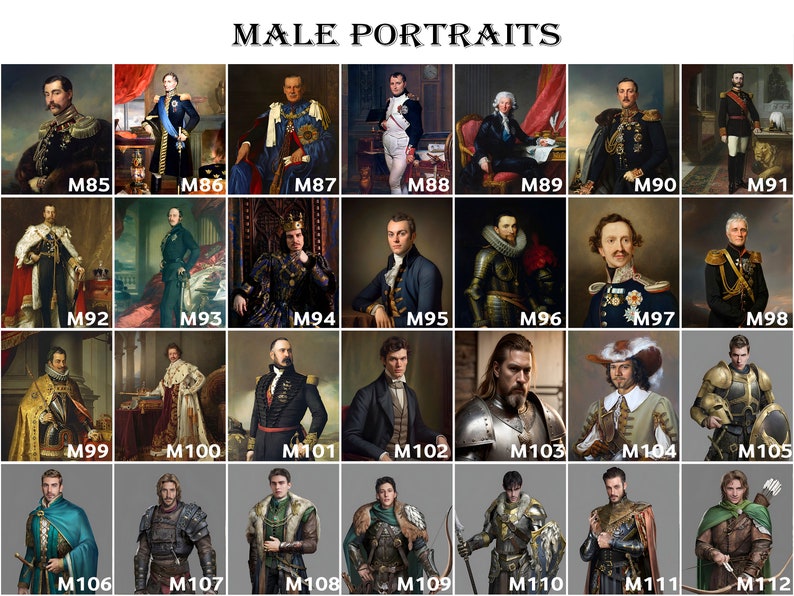 Custom Royal Portrait From Photo Turn Me Royal Renaissance Etsy UK