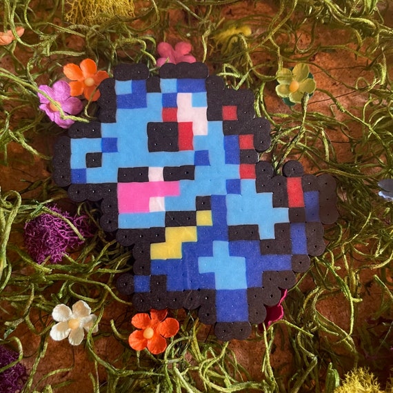 Totodile Pixel Perler Iron Bead Art