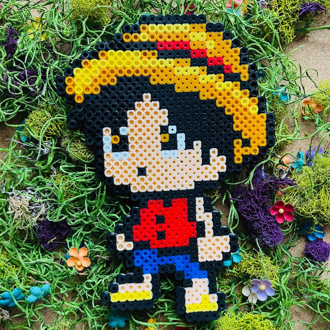 One Piece Monkey D. Luffy Perler Bead Art Etsy