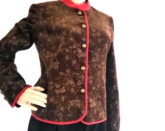Veste blazer en velours côtelé de style maison de campagne vintage