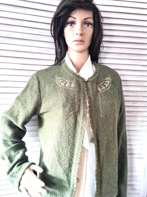 Vintage 70s Does 40s Mohair Cardigan 70s Cardigan Wool - Etsy