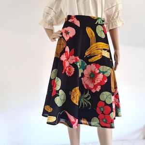 Original 80s Vintage Skirt Cotton S