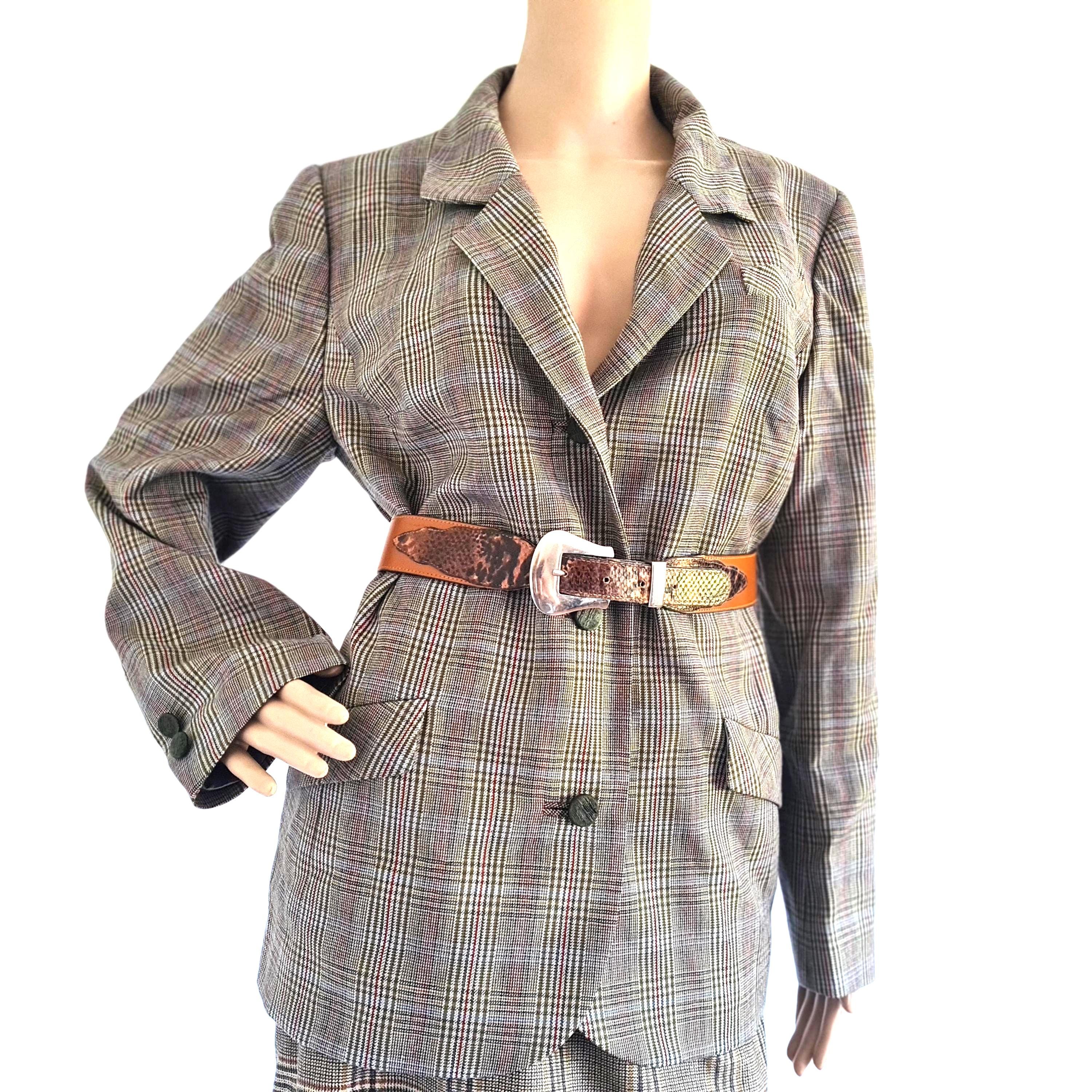 Vintage 80s Glencheck Virgin Wool 80s Blazer Jacket - Etsy