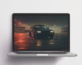 4K | BMW E36 Low lighting laptop and macbook desktop wallpaper background