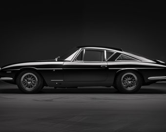 Lamborghini 350 GT Art: Monochrome Classic Car Photography (Digital Download)