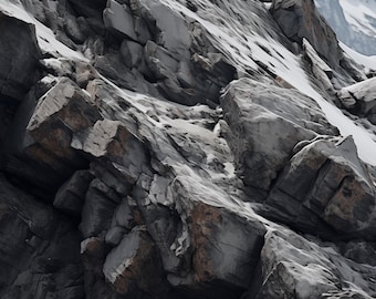 Rocky Mountain Texture Print: High-Definition Landscape Art (Digital Download)