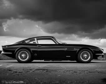 1972 Aston Martin Vantage Print: Monochrome Car Photography (Digital Download)