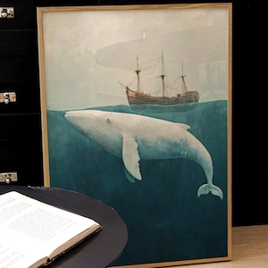 Vintage Wal Poster – Maritime Wanddekoration | Schiff-Motiv | 3 Größen A4-A3-40×60 | Badezimmer & Wohnzimmer Deko