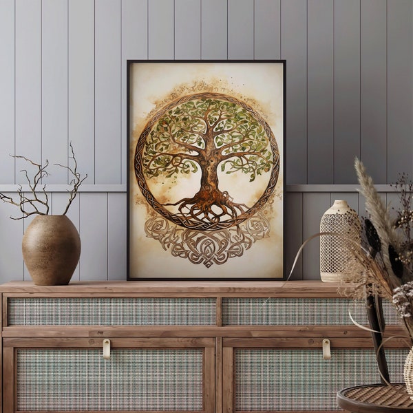 Spiritueller Baum Bild Wohnzimmer Baum Poster Schlafzimmer Lebensbaum Wanddeko Flur Baum Bild Zauberbaum Wanddeko Baum des Lebens Bild Flur