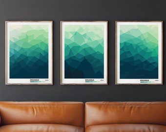 Bauhaus Poster Set green wall pictures home decoration living room pictures bedroom set of three pictures hallway Bauhaus Print green abstract art pictures