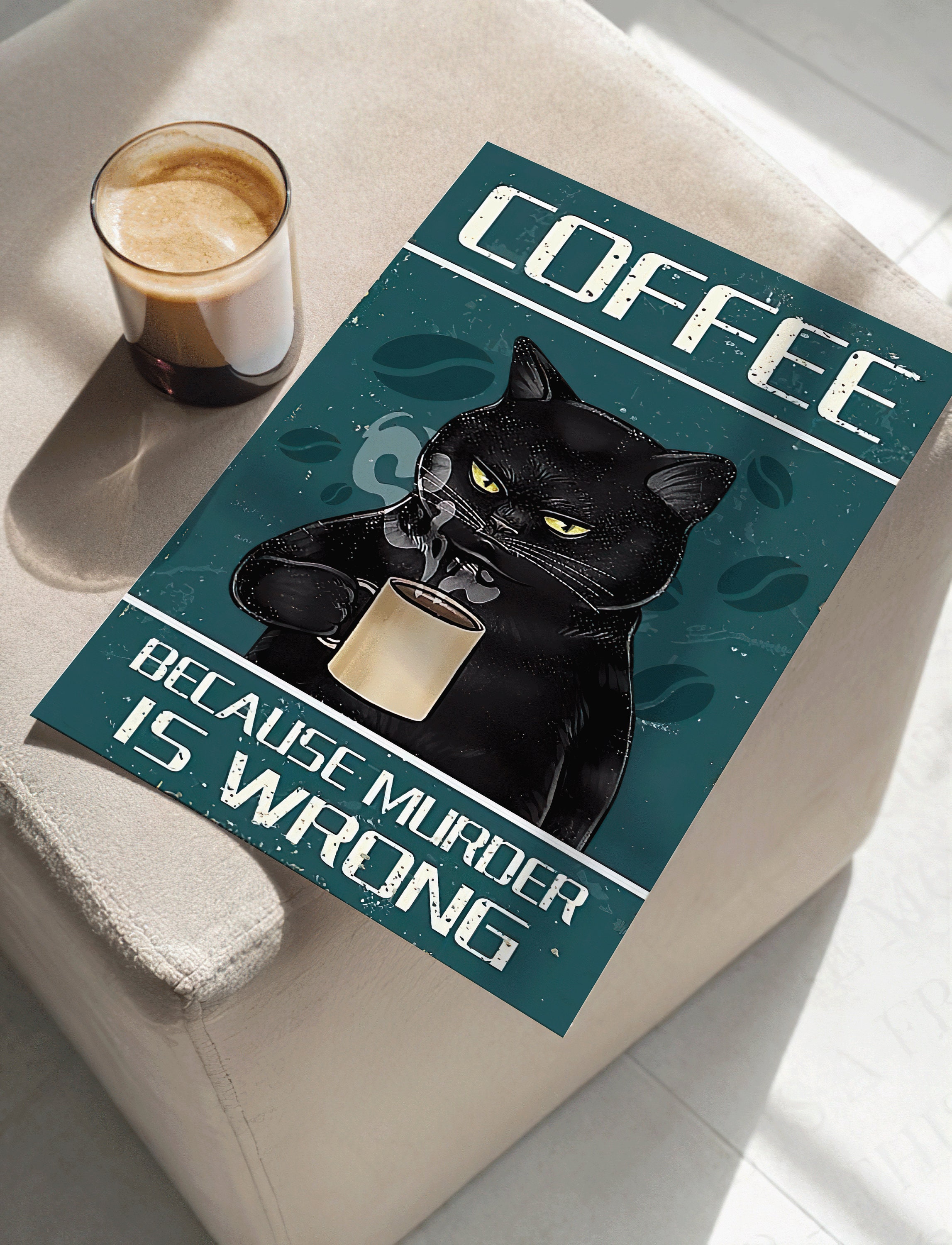 cat poster Coffee